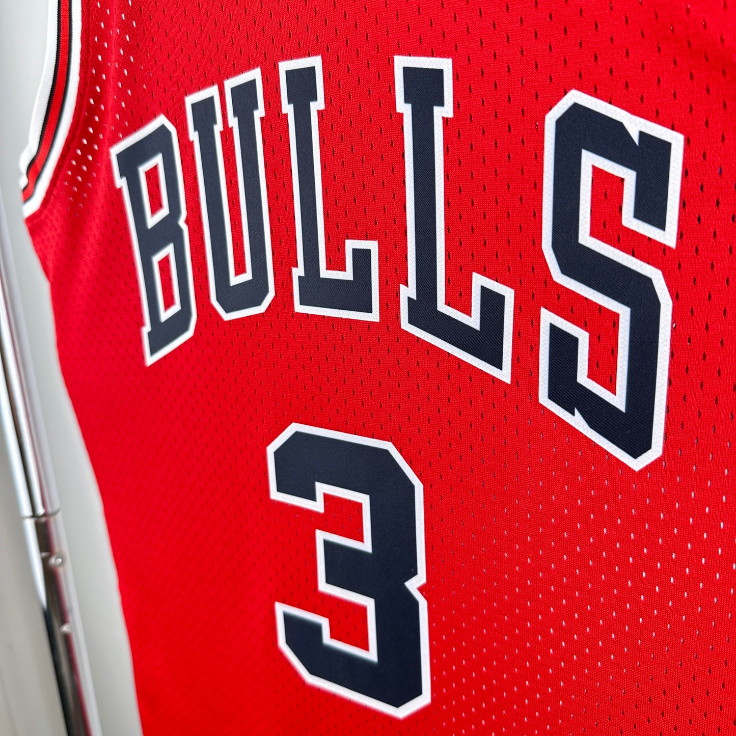Men's Chicago Bulls Dwyane Wade Mitchell & Ness Red 2016/17 Hardwood Classics Swingman Jersey