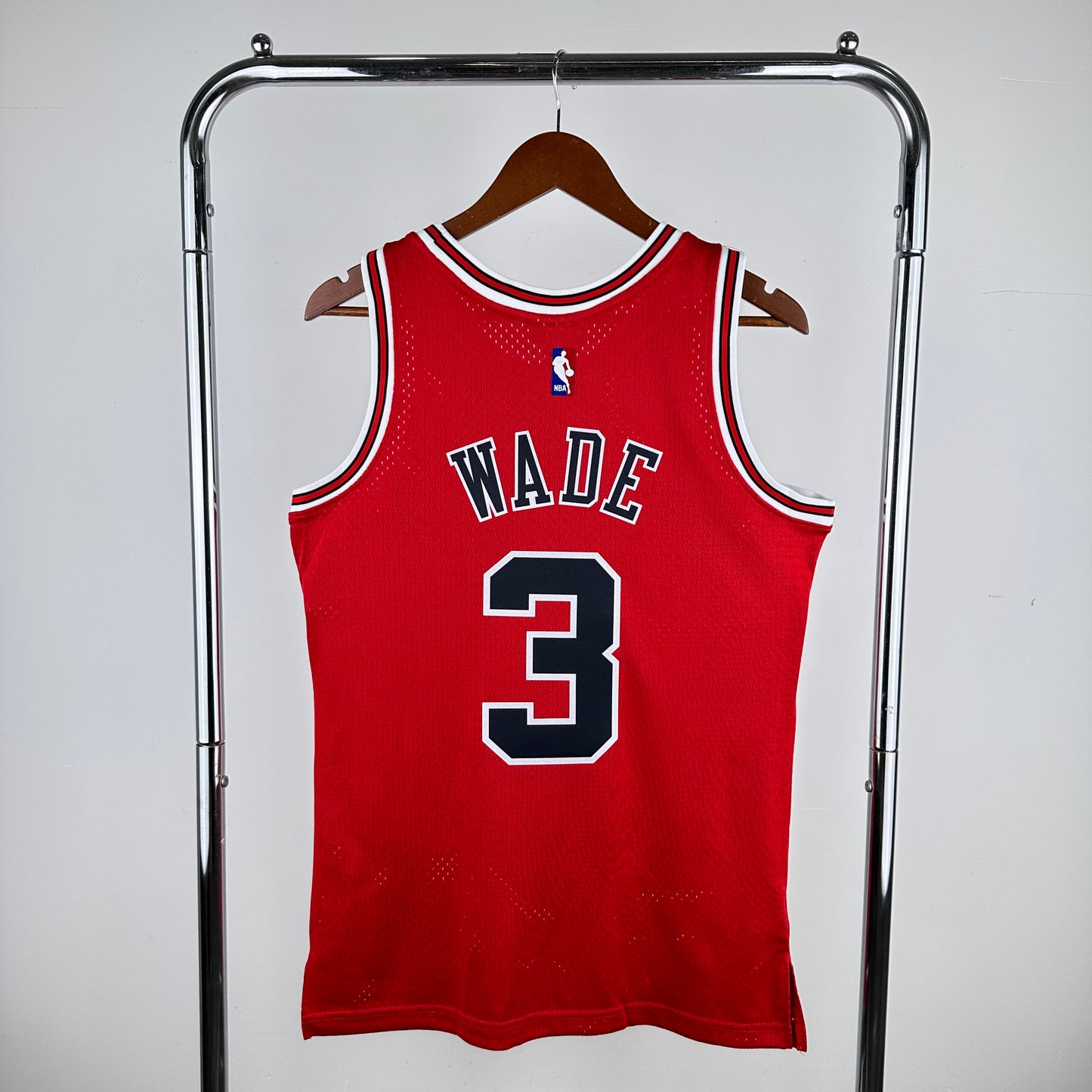 Men's Chicago Bulls Dwyane Wade Mitchell & Ness Red 2016/17 Hardwood Classics Swingman Jersey
