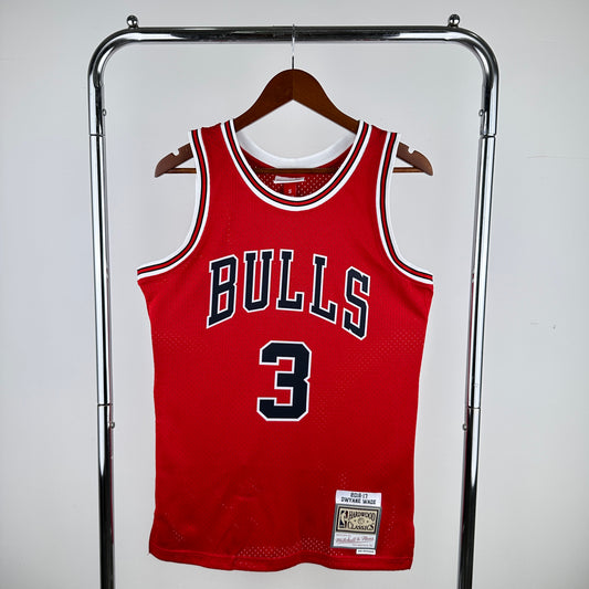 Men's Chicago Bulls Dwyane Wade Mitchell & Ness Red 2016/17 Hardwood Classics Swingman Jersey