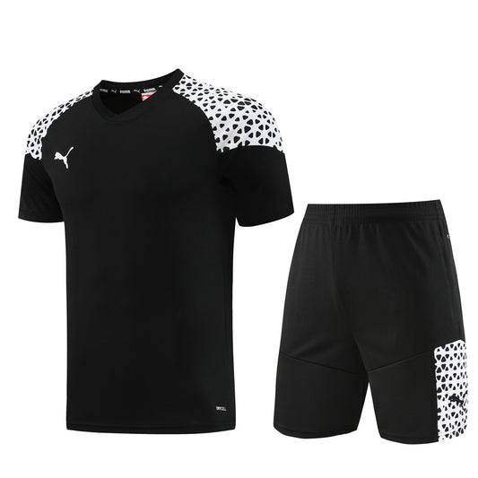 Puma T-Shirt WHITE and black SHORT Set