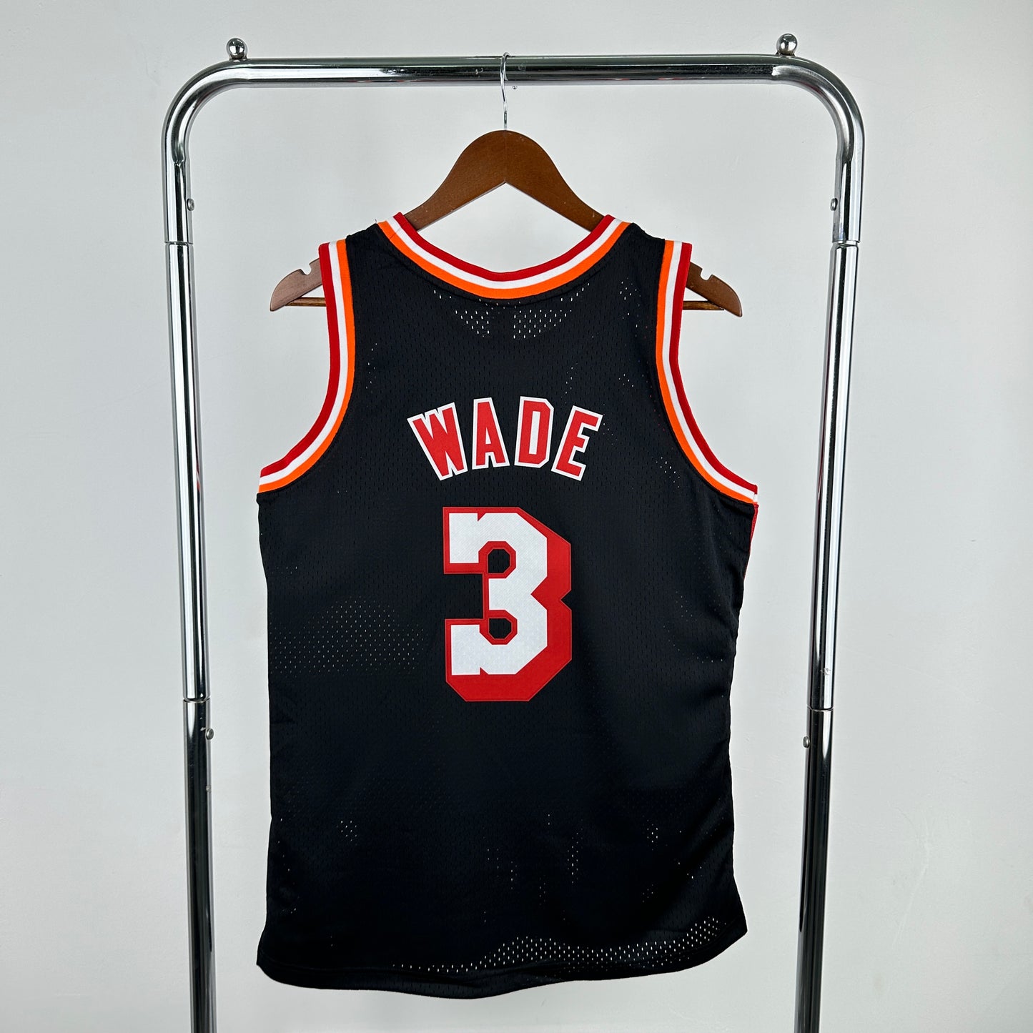 Men's Dwyane Wade Black Miami Heat 2013/14 Jersey