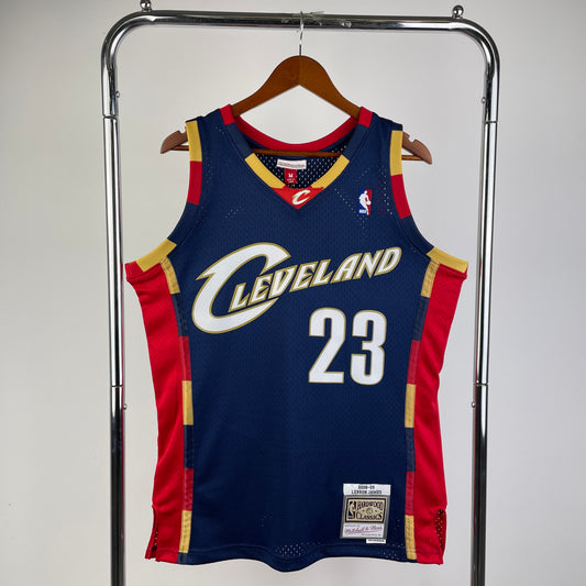 Lebron James Navy Cleveland Cavaliers Hardwood Classics Swingman Jersey