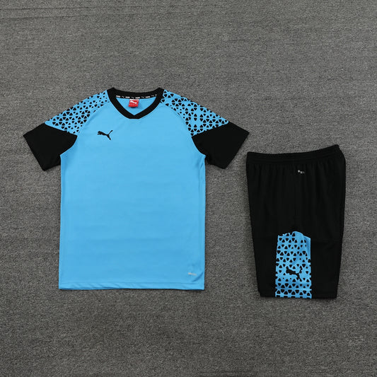 Puma T-Shirt LIGHT BLUE and BLACK SHORT Set