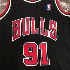 Men's Chicago Bulls Dennis Rodman Mitchell &amp; Ness Black 1997/98