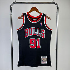 Men's Chicago Bulls Dennis Rodman Mitchell &amp; Ness Black 1997/98